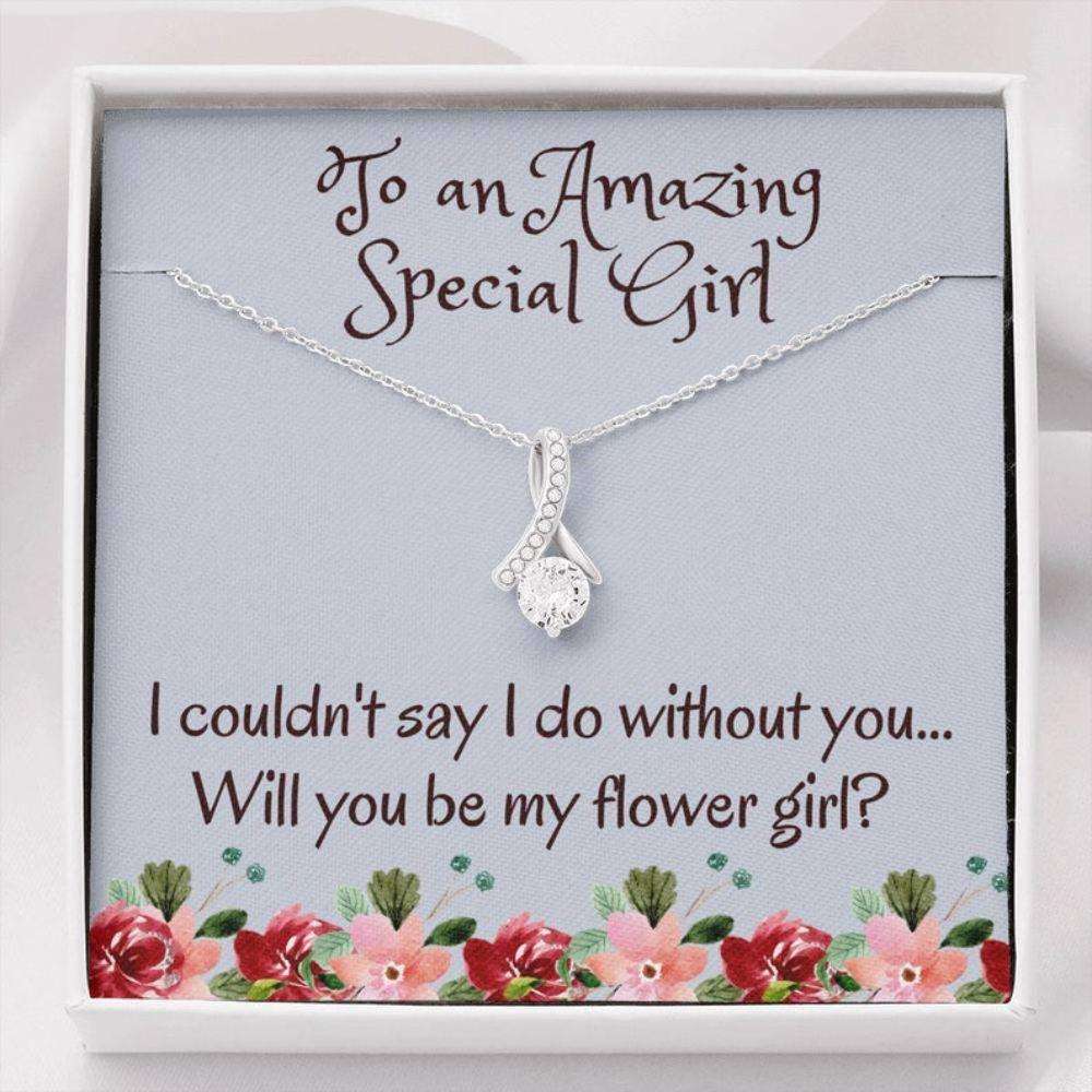 Best Friend Necklace, To A Special Flower Girl Necklace Gift, Wedding Gift From The Bride Flower Girl Gifts For Friend Rakva