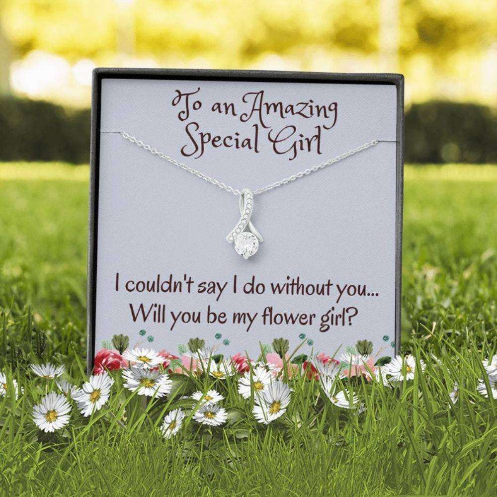 Best Friend Necklace, To A Special Flower Girl Necklace Gift, Wedding Gift From The Bride Flower Girl Gifts For Friend Rakva