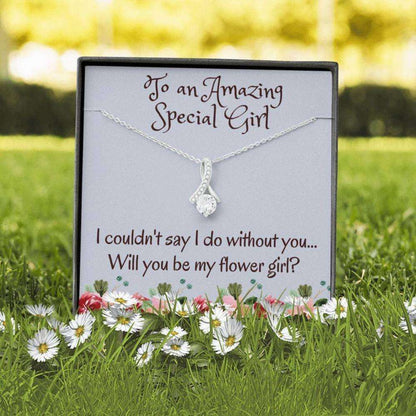 Best Friend Necklace, To A Special Flower Girl Necklace Gift, Wedding Gift From The Bride Flower Girl Gifts For Friend Rakva