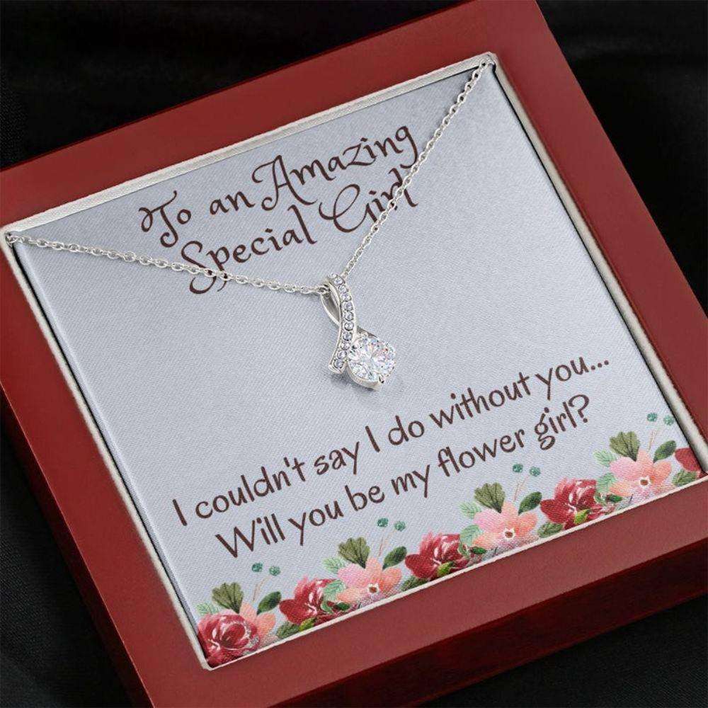 Best Friend Necklace, To A Special Flower Girl Necklace Gift, Wedding Gift From The Bride Flower Girl Gifts For Friend Rakva