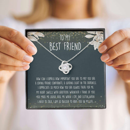 Best Friend Necklace, To My Best Friend “ Love Knots Necklace Gifts For Friend Rakva