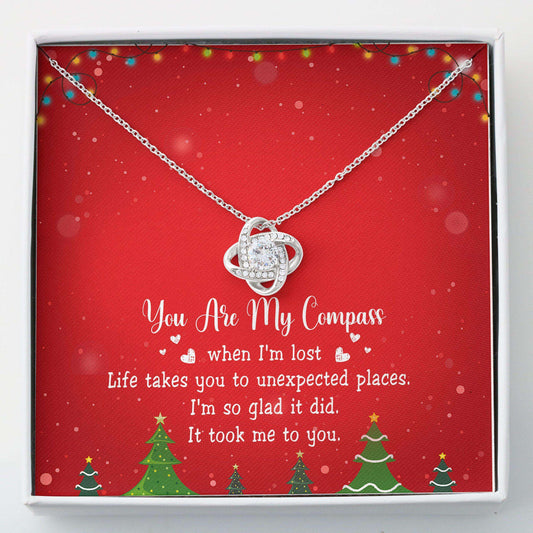 Best Friend Necklace, You Are My Compass “ Love Knots Necklace Gifts For Friend Rakva