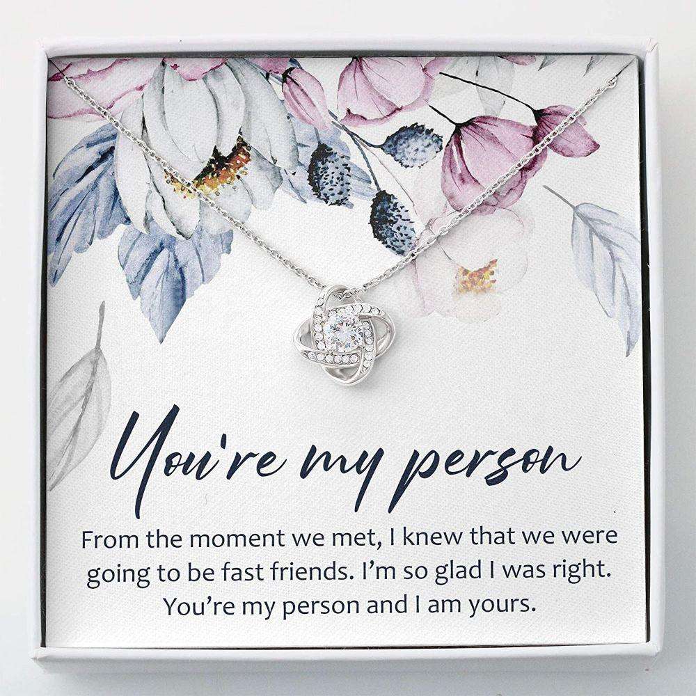 Best Friend Necklace, You Are My Person Gifts Necklace “ Necklace With Gift Box For Karwa Chauth Rakva