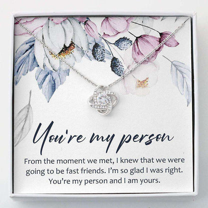 Best Friend Necklace, You Are My Person Gifts Necklace “ Necklace With Gift Box For Karwa Chauth Rakva