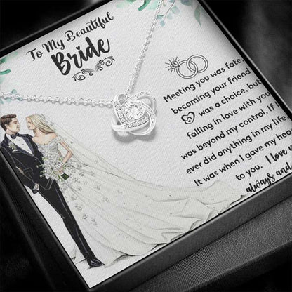 Best Gift For Bride From Groom - Pure Silver Pendant With Message Card Gift For Bride Rakva