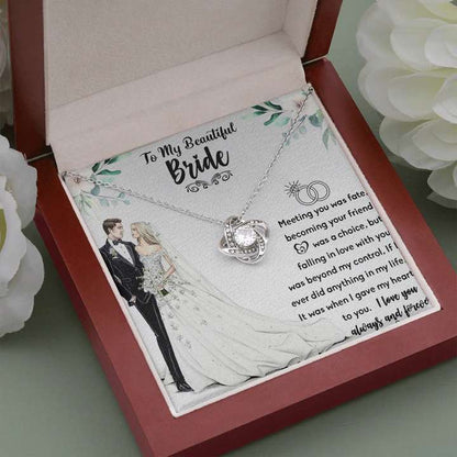 Best Gift For Bride From Groom - Pure Silver Pendant With Message Card Gift For Bride Rakva