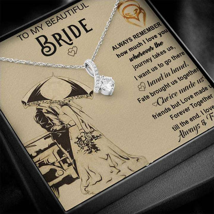 Best Gift For Wife To Be On Wedding Day - Pure Silver Pendant With Message Card For Karwa Chauth Rakva