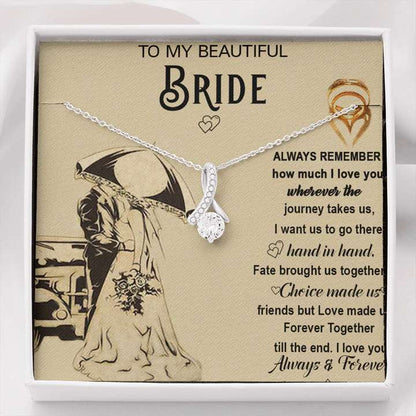 Best Gift For Wife To Be On Wedding Day - Pure Silver Pendant With Message Card For Karwa Chauth Rakva