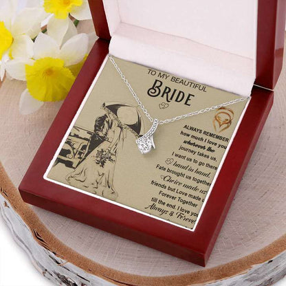 Best Gift For Wife To Be On Wedding Day - Pure Silver Pendant With Message Card For Karwa Chauth Rakva