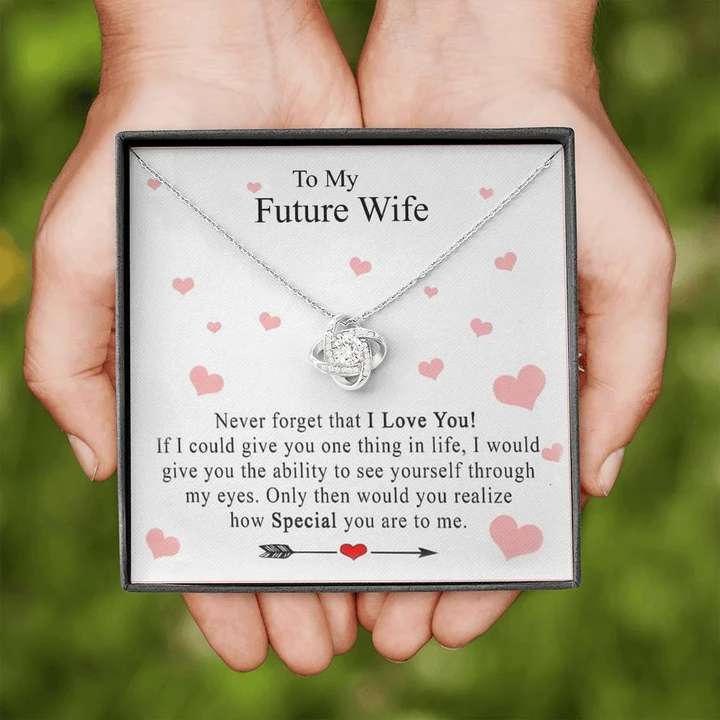 Best Gift Idea For Wife-To-Be - Pure Silver Pendant & Message Card | Combo Gift Box For Karwa Chauth Rakva