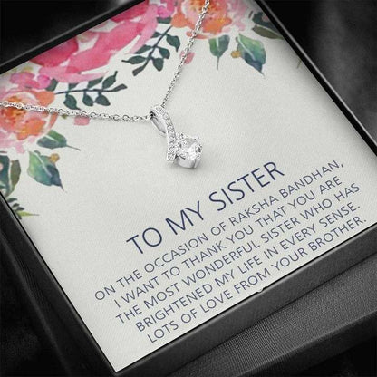 Best Raksha Bandhan Gift To Sister From Brother - 925 Sterling Silver Pendant Gifts for Sister Rakva