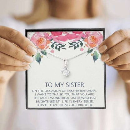 Best Raksha Bandhan Gift To Sister From Brother - 925 Sterling Silver Pendant Gifts for Sister Rakva