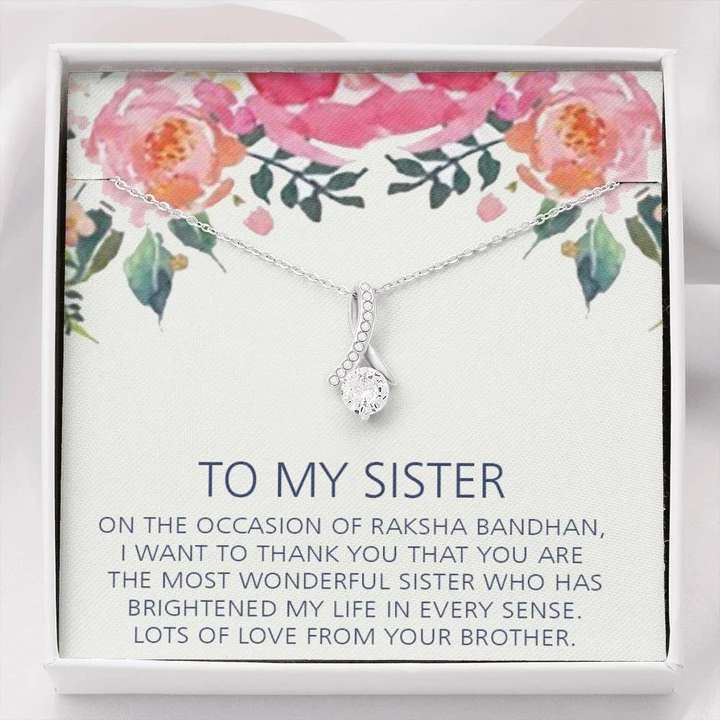 Best Raksha Bandhan Gift To Sister From Brother - 925 Sterling Silver Pendant Gifts for Sister Rakva