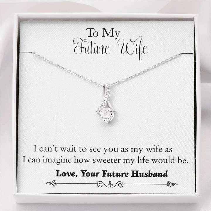 Best Unique Gift For Fiance Female- 925 Sterling Silver Pendant Gifts for Future Wife / fiance Rakva