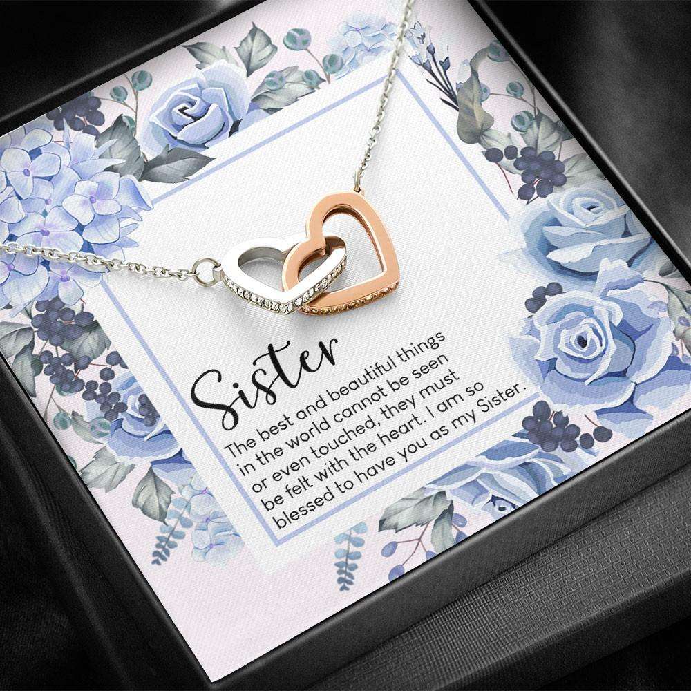 Bestfriend Necklace To My Best Friend “ Interlocking Hearts Gifts For Friend Rakva