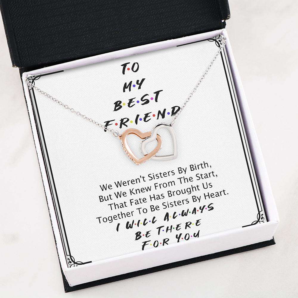 Besties Necklace “ Best Friend Necklace “ Interlocking Hearts Necklace Gifts For Friend Rakva