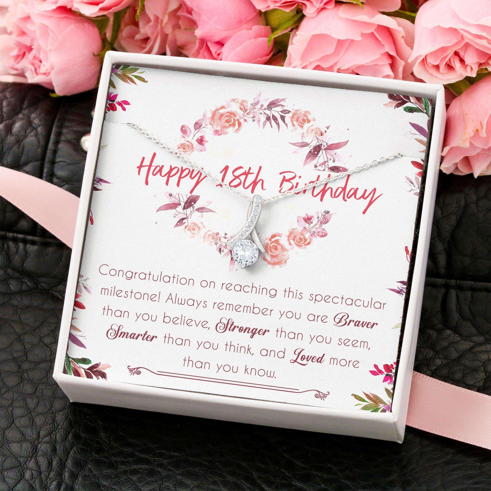 Birthday Necklace, Alluring Beauty Necklace “ Happy 18Th Birthday Necklace Gifts Dughter's Day Rakva