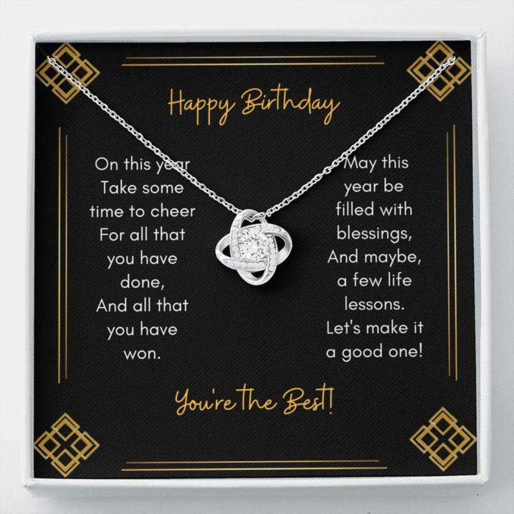 Birthday Necklace, Gift Necklace Message Card “ To Birthday Necklace “ Cheer Happy Birthday Rakva