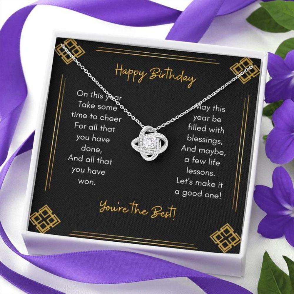 Birthday Necklace, Gift Necklace Message Card “ To Birthday Necklace “ Cheer Happy Birthday Rakva