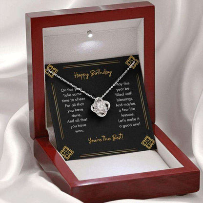 Birthday Necklace, Gift Necklace Message Card “ To Birthday Necklace “ Cheer Happy Birthday Rakva