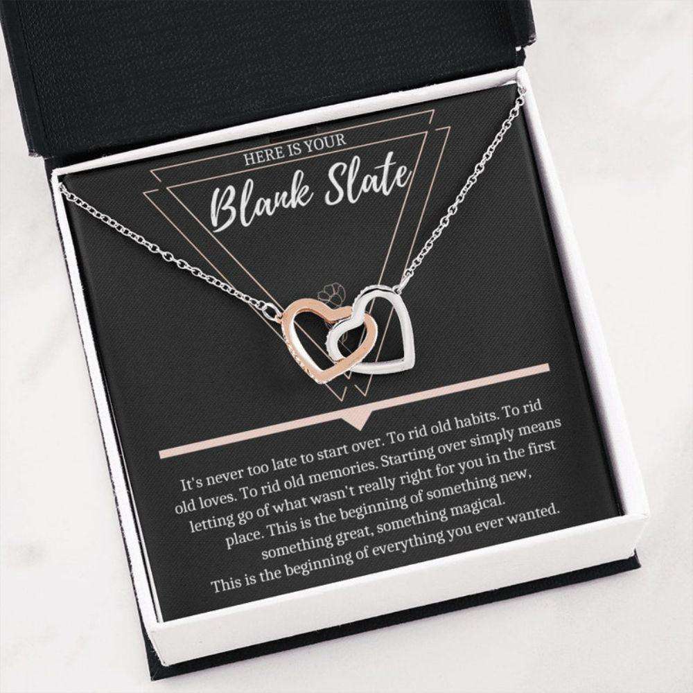 Blank Slate Gift Necklace For Her, Empower Gift, New Beginnings Necklace, Breakup Gift Necklace, Clean Slate Necklace Rakva