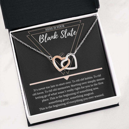 Blank Slate Gift Necklace For Her, Empower Gift, New Beginnings Necklace, Breakup Gift Necklace, Clean Slate Necklace Rakva