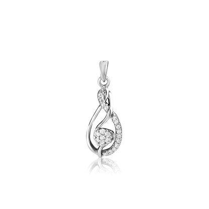 Blooming Elegance: 925 Sterling Silver Fancy Flower Locket Pendant Necklace with Zircon Sparkle for Women and Girls For Self Rakva