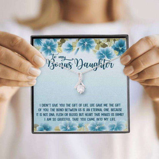 Bonus Daughter Necklace, To My Bonus Daughter Necklace Gift Dughter's Day Rakva