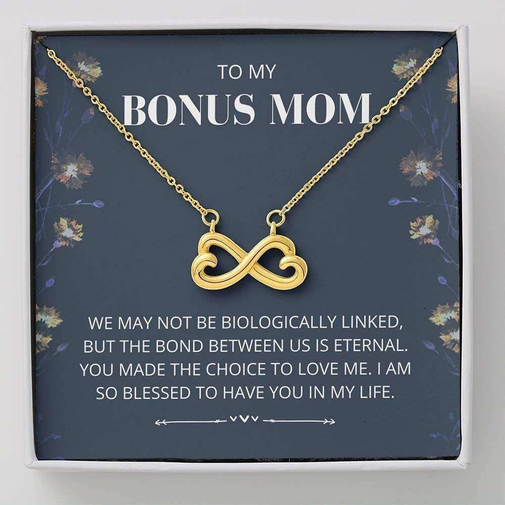 Bonus Mom Necklace “ Eternal Bond “ Mother In Law From Step Daughter, Step Son Gifts For Daughter Rakva