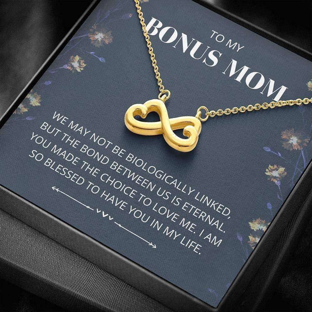 Bonus Mom Necklace “ Eternal Bond “ Mother In Law From Step Daughter, Step Son Gifts For Daughter Rakva