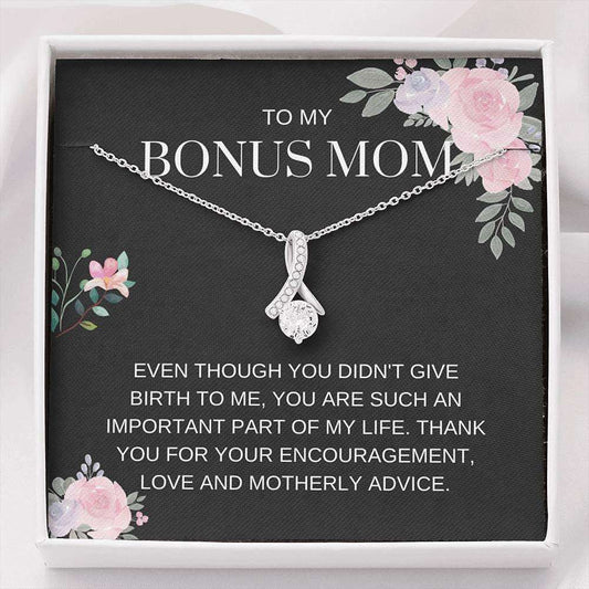 Bonus Mom Necklace “ My Life “ Necklace Gift For Step Mom Gifts for Mother (Mom) Rakva