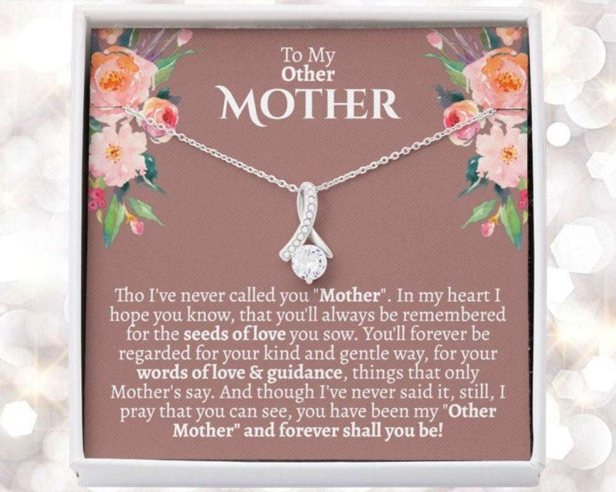 Bonus Mom Necklace, Other Mother Necklace, Gift For Second Mom, Mother-In-Law, Bonus Mom Gifts for Mother (Mom) Rakva