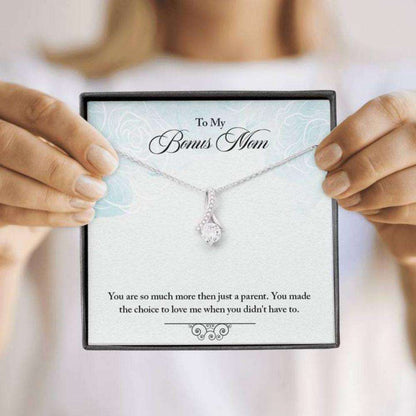 Bonus Mom Necklace, To My Bonus Mom Œchoice-So” Alluring Beauty Necklace Gift Gifts for Mother (Mom) Rakva