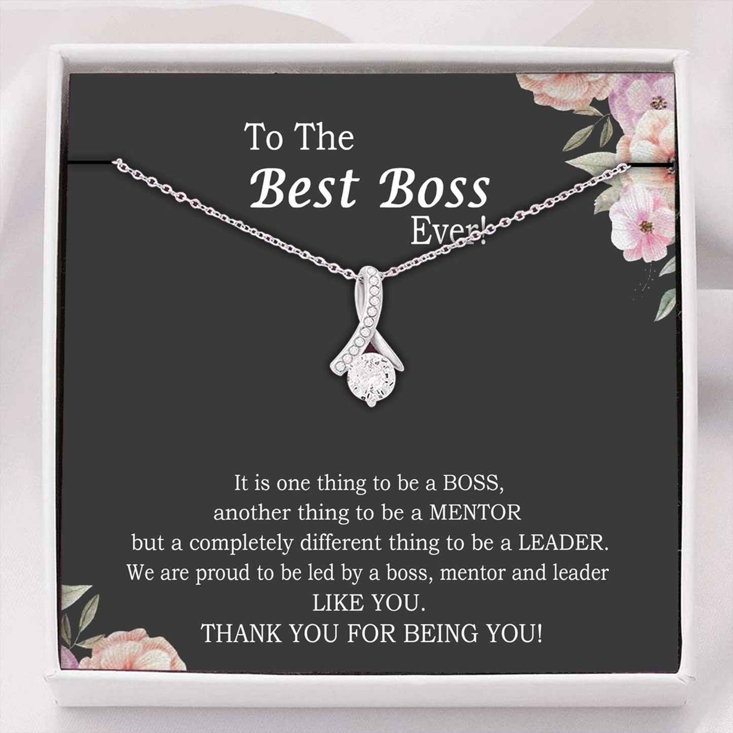 Boss Day Necklace Gift For Her, Boss Lady Gift, Christmas Necklace Gift For Boss Christmas Day Rakva