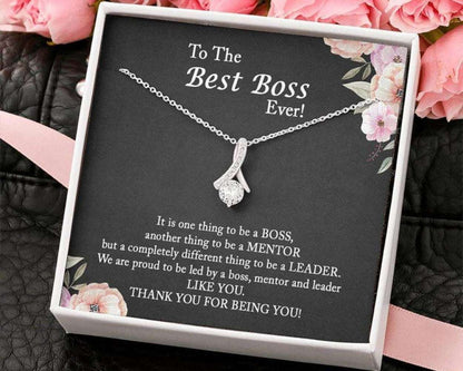 Boss Day Necklace Gift For Her, Boss Lady Gift, Christmas Necklace Gift For Boss Christmas Day Rakva