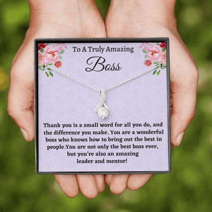 Boss Necklace Gift For Women Boss, Necklace, Boss Lady Gift, Appreciation Thank You Gift For An Amazing Boss Rakva