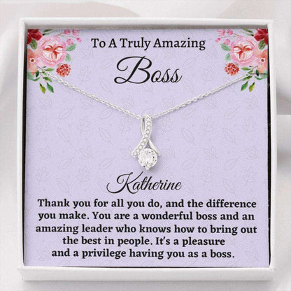 Boss Necklace Gift For Women Boss, Personalized Necklace, Boss Lady Gift, Appreciation Thank You Gift For An Amazing Boss Rakva