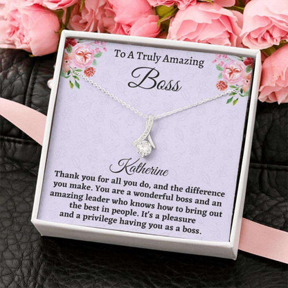 Boss Necklace Gift For Women Boss, Personalized Necklace, Boss Lady Gift, Appreciation Thank You Gift For An Amazing Boss Rakva