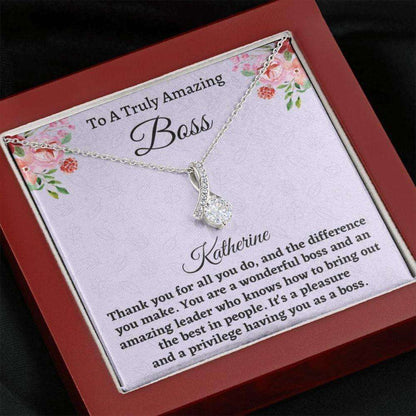 Boss Necklace Gift For Women Boss, Personalized Necklace, Boss Lady Gift, Appreciation Thank You Gift For An Amazing Boss Rakva