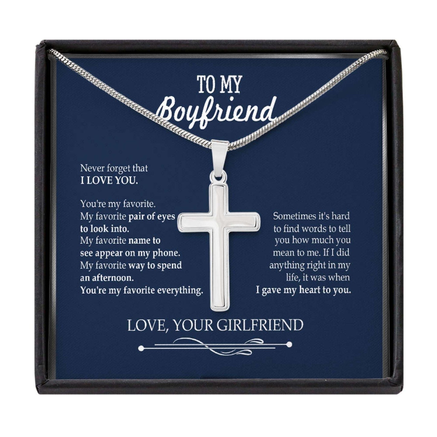 Boyfriend Necklace, To My Boyfriend Necklace Gift For Boyfriend In Anniversary Birthday Gifts For Boyfriend Rakva