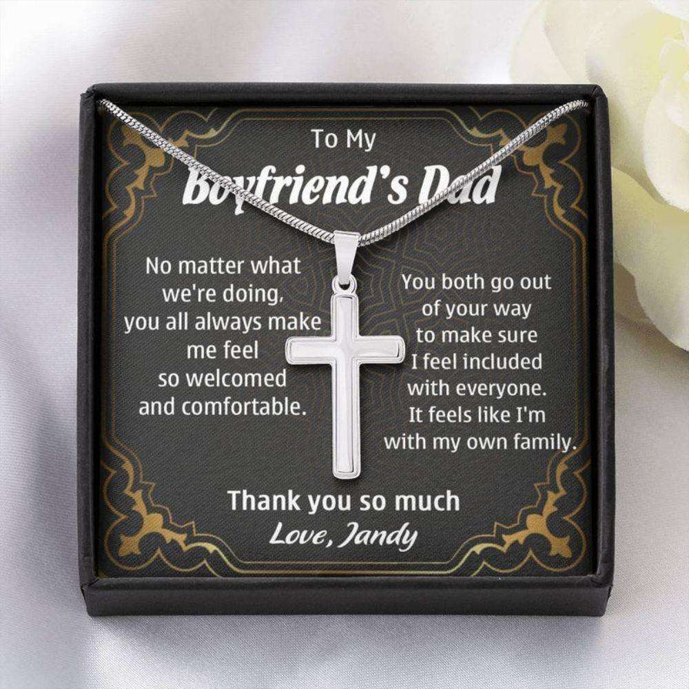 Boyfriend’S Dad Necklace, Personalized Necklace To My Boyfriend’S Dad Gift, Gift Foy Boy’Sfriend Dad Custom Name Rakva