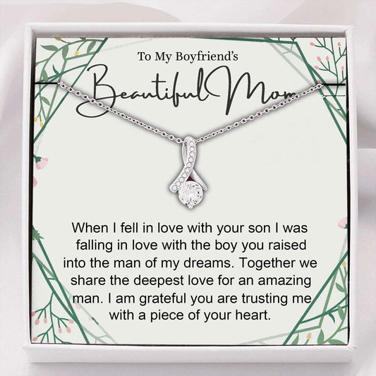 Boyfriend’S Mom Necklace, Gift For Boyfriend’S Mom, To My Boyfriends Mom Necklace Gifts for Mother (Mom) Rakva