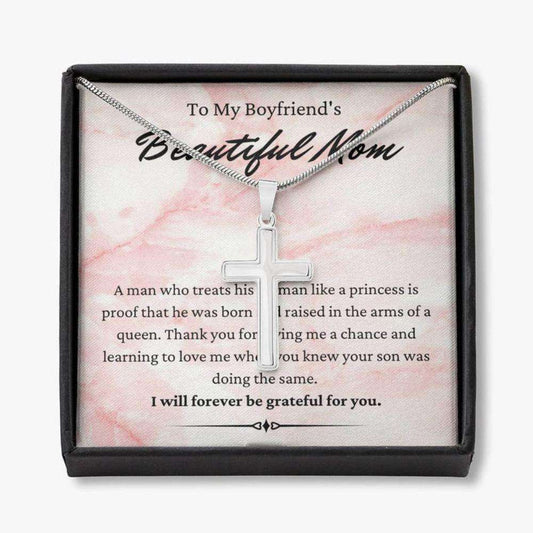 Boyfriend’S Mom Necklace, To My Boyfriend’S Mom Necklace, Gift For Boyfriend’S Mom, Boyfriend Family Gifts for Mother (Mom) Rakva