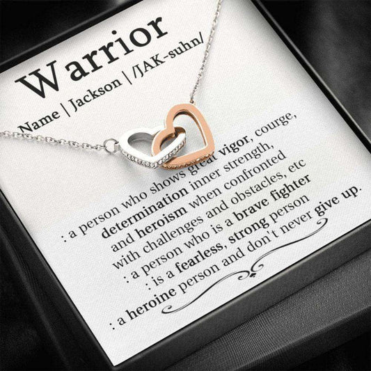 Breast Cancer Necklace, Warrior Cancer Survivor Gift, Inspirational Gifts, Surgery Gift, Cancer Survivor Jewelry Rakva