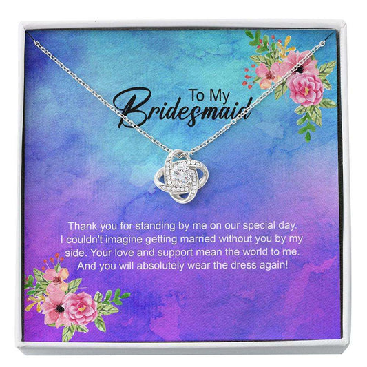 Bridesmaid Gift Neckalce From Bride, Bridesmaid Thanks, Maid Of Honor Gift Custom Necklace Gifts For Friend Rakva