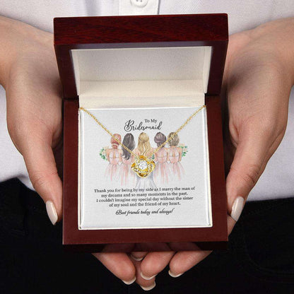 Bridesmaid Necklace Bride Crew Gifts Wedding Party Favors Best Bridesmaid Bridal Party Card Wedding Party Gifts Custom Necklace Gifts For Friend Rakva