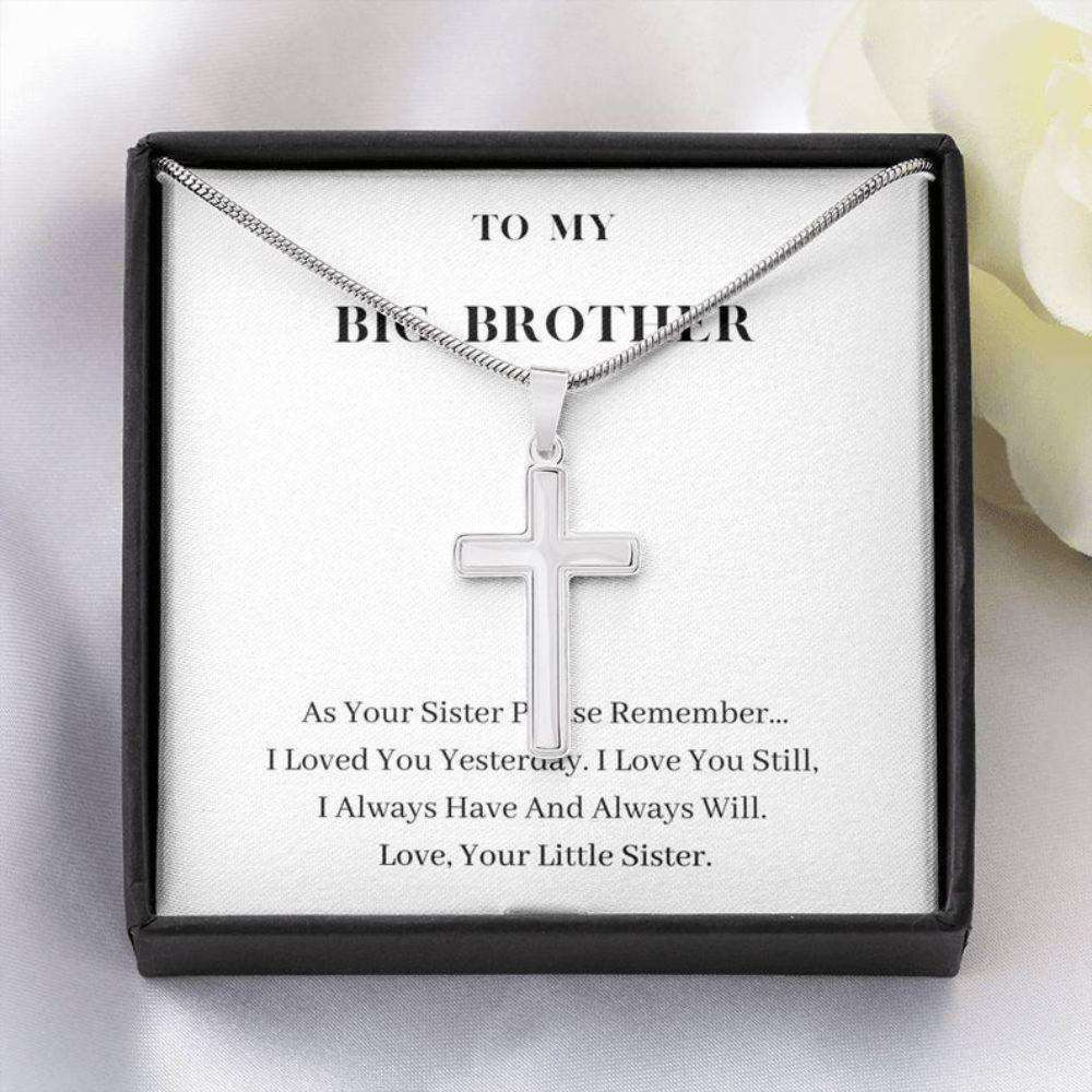 Brother Necklace, Always Will Love You, Birthday Gift For Brother, To My Big Brother Necklace, Present For Big Brother Gifts For Brother Rakva