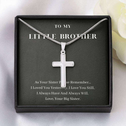 Brother Necklace, Always Will Love You, Birthday Gift For Brother, To My Little Brother Necklace, Present For Little Brother Gifts For Brother Rakva