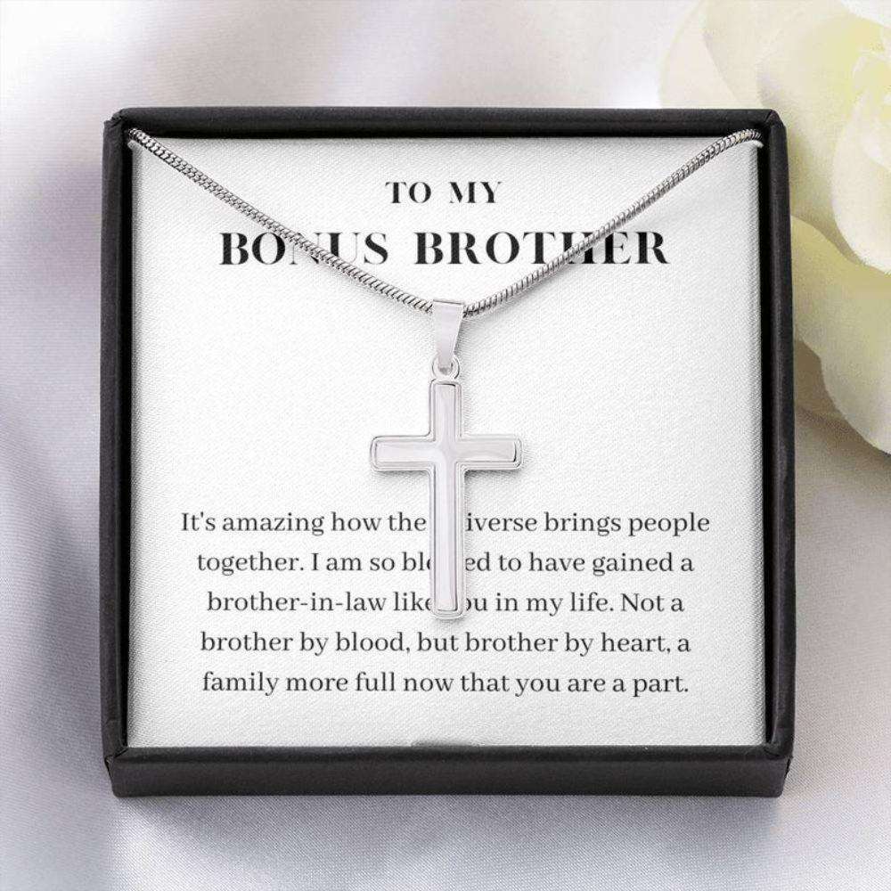 Brother Necklace, Brother In Law Gift Christmas, Bonus Brother, Brother In Law Wedding Gift Necklace Gifts For Brother Rakva