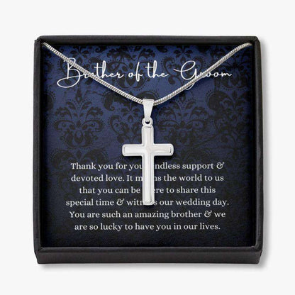 Brother Necklace, Brother Of The Groom Necklace Gift, Wedding Gift From Bride And Groom, Bridal Party Thank You Gift Gifts For Brother Rakva